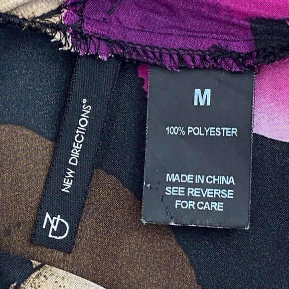 NEW Directions Floral Tie-Neck Blouse Size Medium - Picture 10 of 10